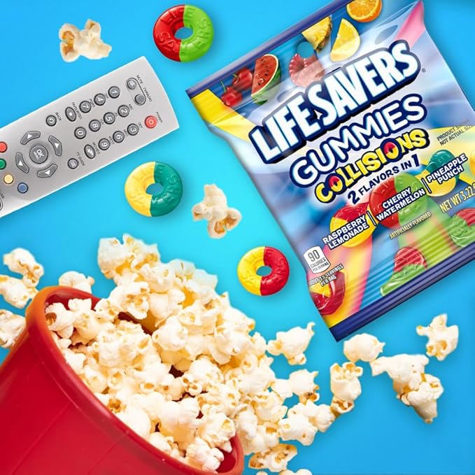 LIFE SAVERS Collisions Gummy Candy, 3.22 oz Bag (Pack of 12)