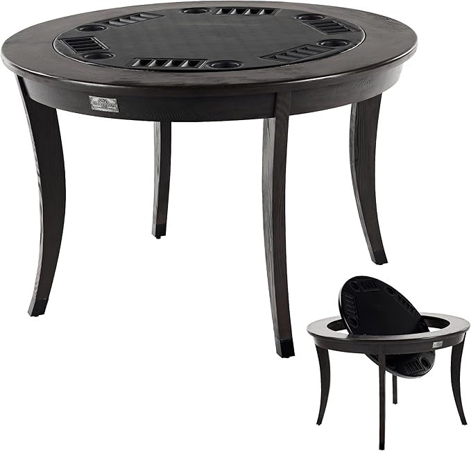 Barrington Poker Multiple Styles Folding Poker Table & Poker Table Top/Dining Table Collection, Durable Padded Rail Tables with Felt Playing Surface, Perfect for Texas Holdem Games