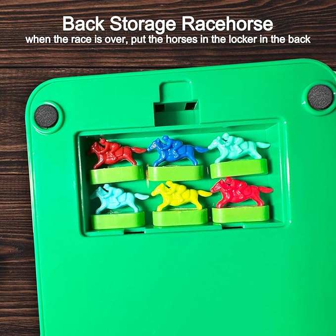 Derby Horse Racing Game Electric, Derby Dash Horse Race Game Electronic, 6-Horse Racing Table Games, Family and Adult Race Board Game Great for Parties