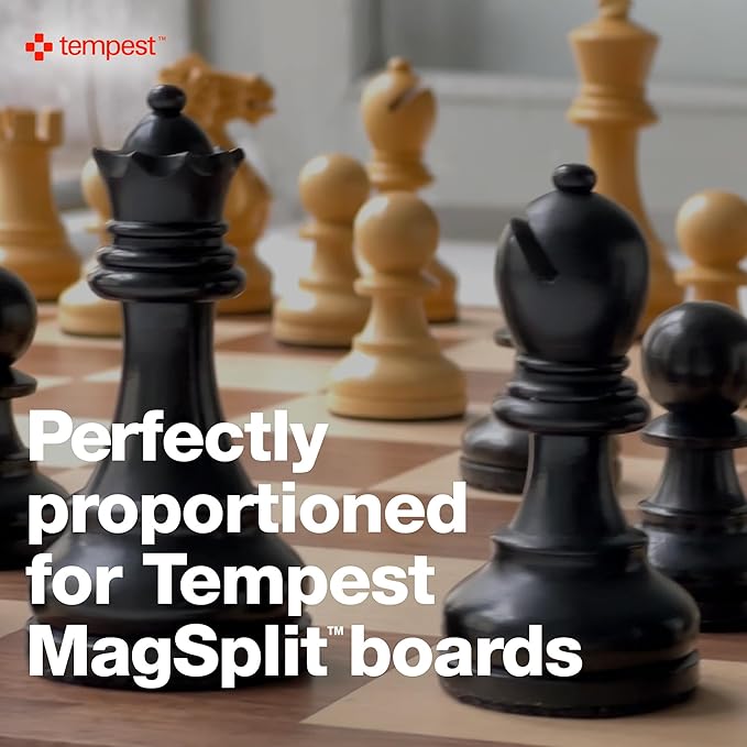 TEMPEST Ultimate Chess Ensemble :: Reykjavik 1972 Wooden Chess Set + Hardwood Portable Chess Board + Weatherproof Carry-All Bag + Lacquer Storage Box + Scorebook + Tempest Deluxe Chess Clock/Dock