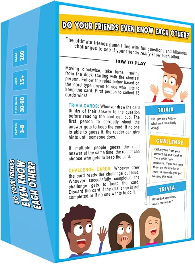 Do Your Friends Even Know Each Other? The Ultimate Party Card Game for Adults and Teens, Perfect for Game Night and a Great Gift for Friends