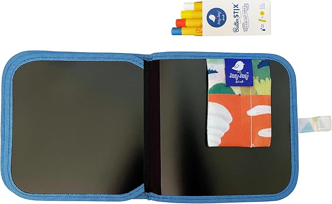 Jaq Jaq Bird Erasable Doodle Pad for Kids,Reusable Mess-Free Coloring and Toddlers Learning Toys-Chalkboard and Drawing Books-Includes 4 ButterSitx Chalks-Dragons