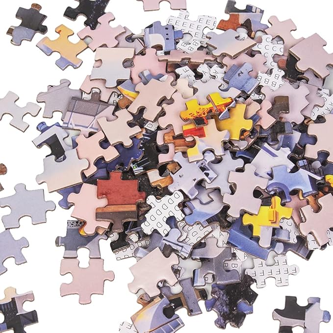 MaxRenard Game Jigsaw Puzzle 1000 Pieces for Adult Landscape Santorini Pieces Fit Together Perfectly Challenge Family Toy