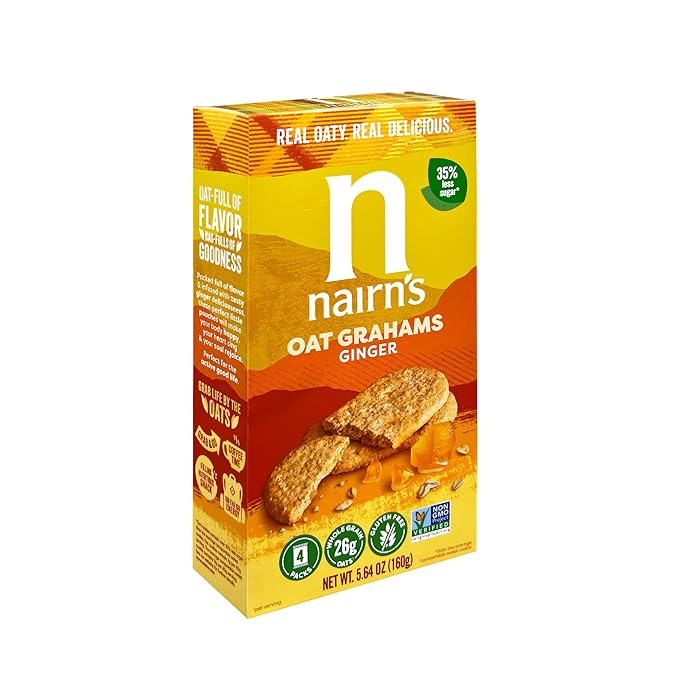 Nairn's Gluten Free Stem Ginger Oat Grahams, 3 Packs/5.64 oz