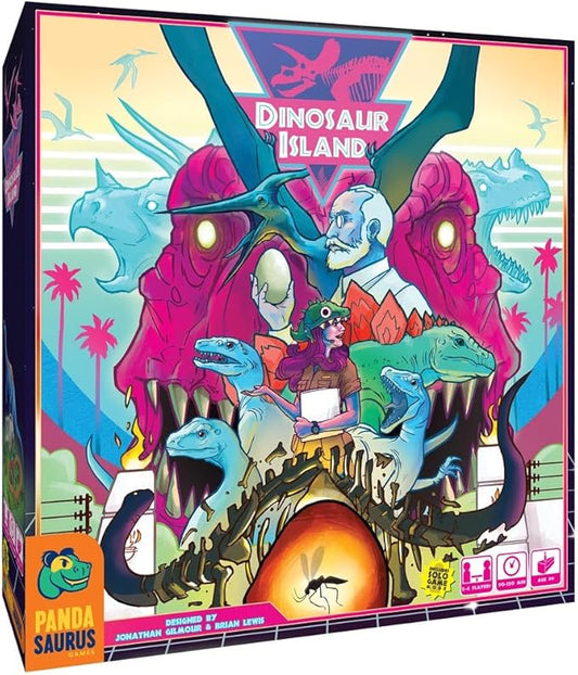 Dinosaur Island Board Game - Create Your Own Dino Park! Worker Placement Strategy Game, Fun Family Game for Kids and Adult, Ages 8+, 1-4 Players, 60-120 Minute Playtime, Made by Pandasaurus Games