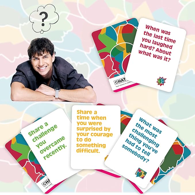 ChatterChance Couples: Conversation Card Games - Only Appropriate Questions - 80 Thought Provoking Fun Question Game Cards for Date Night, Valentines, Gifts for Couple - Perfect