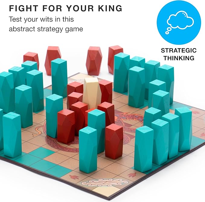 Hnefatafl Viking Chess Set - Authentic, Traditional Two-Player Strategy Board Game Classic - Historic European Tabletop Asymmetric War Game