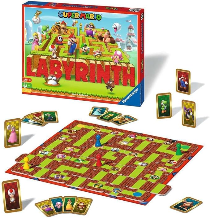 Ravensburger Super Mario Labyrinth - Engaging Family Board Game | Fun for Kids & Adults | Ages 7 and Up | Dynamic Maze Game | Stimulating Replay Value | Supports 2-4 Players