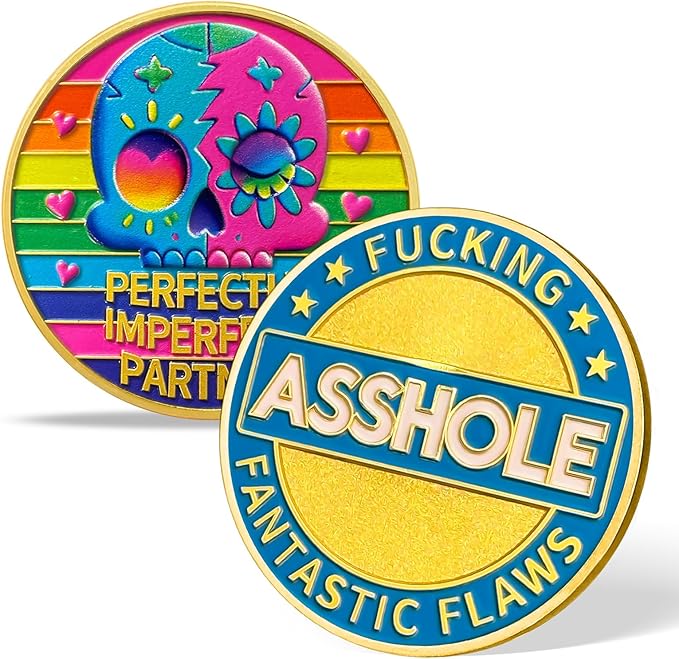 Memento Mori Coin Momento Mori Coin Skull Coin Stoic Gifts Memento Mori Calendar Living Memento Mori Amor Fati Coin (Rainbow Skull Flower)