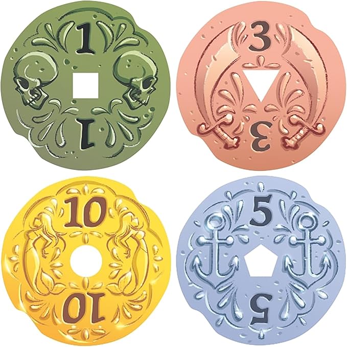 Captain Flip - Board Game, Play As a Pirate Captain, Recruit Crew, Collect Coins, Family-Friendly Pirate Theme, Ages 8+, 2-5 Players, 20 Min