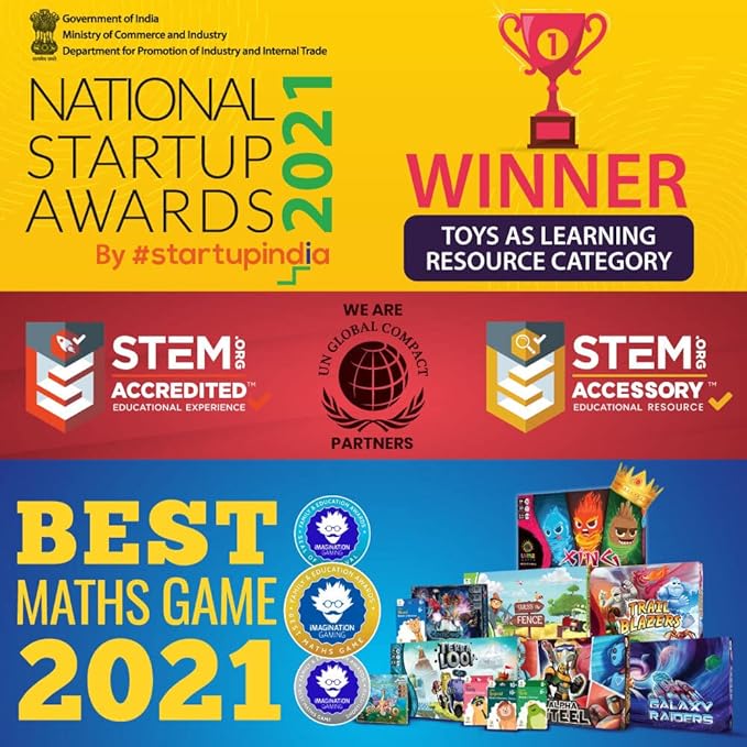 Luma World Galaxy Raiders STEM Educational Board Game for Ages 9+ Years to Learn Math, Counting, Strategy, Space Travel Theme, 30 Minutes and 2 to 4 Players