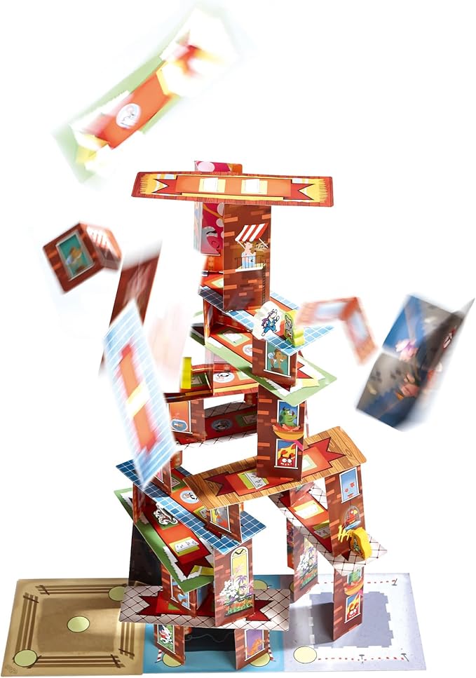 HABA Rhino Hero Super Battle - Exciting 3D Stacking Board Game for Kids & Adults, Fun Family Games, Stacking Card Games for Kids, Made in Germany