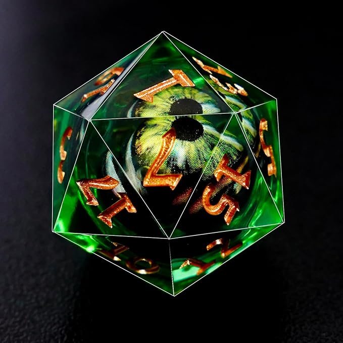 DND Dice Set, Dungeons and Dragons DND Eyeball Dice for Role Playing Table Games
