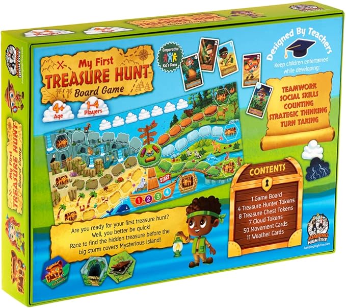Jumping High Fives My First Treasure Hunt Board Game - Cooperative Island Explorer Game for Kids Ages 4 and Up, an Exciting Buried Treasure Adventure Perfect for Family Time