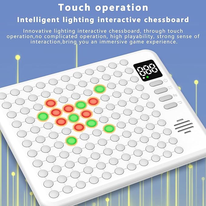 Kids Smart Chessboard Games,Built-in 9 Strategy Board Games Toys,AI Electronic Smart Board Game,Like 5 in a Row Game, 4 in a Row,Portable and Perfect for Travel、Parties、Festivals、Birthdays