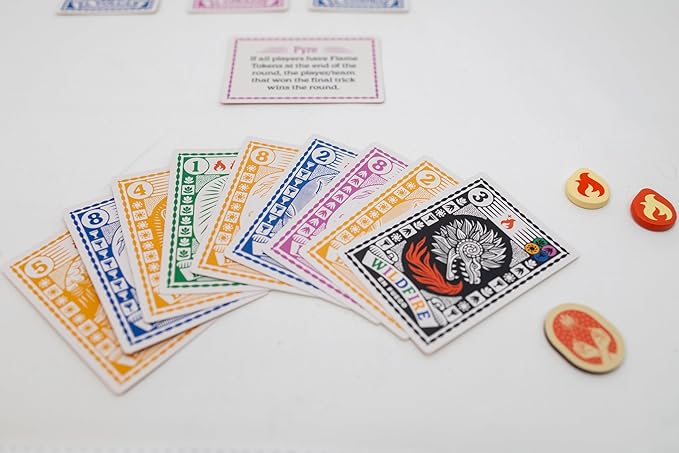 Keymaster Games Fuego – Trick-Taking Card Game for 2-4 Players - Simple, Quick, Fun, Strategic, Travel-Friendly - Perfect for Game Night, Date Night & Travel