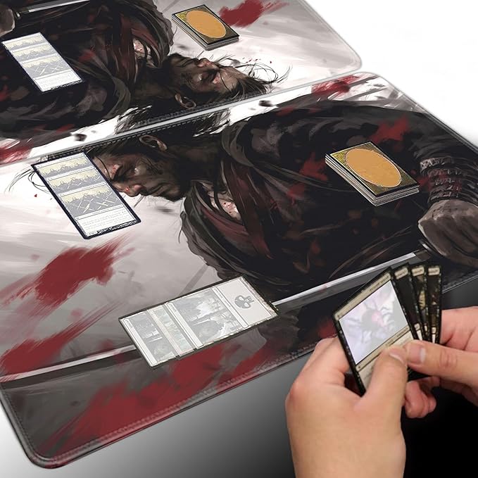 Board Game for TCG Playmat Table Mats Games Size 60X35 cm Mousepad Compatible for MTG RPG CCG Trading Card Game Play mats with 6 Dice (Playmat 124)