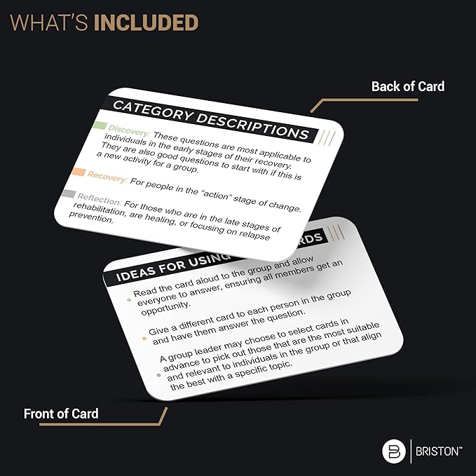 Overcome Complete – Addiction Recovery Questions Group Therapy Game 200 Cards – Counseling Conversations Icebreaker for Substance Abuse, Positive Mental Health, Sobriety, Relapse & Suicide Prevention