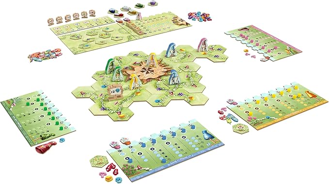 Gnome Hollow Board Game, Thematic Gnome and Garden Tile Laying & Worker Placement Strategy Game for All Ages, Beautiful Art and Game Design by Ammon Anderson, Ages 12+, 2-4 Players, 45+ Min Play Time