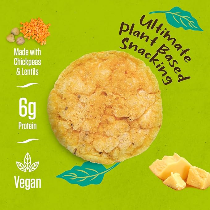 PeaKaPop Veggie Chips – Plant-Based, Healthy Veggie Crisps with Pea, Lentil & Chickpea Protein – Vegan, Gluten-Free, Popped Chips – Snack Size for Kids & Adults – 1 oz Bags (15-Pack) – White Cheddar