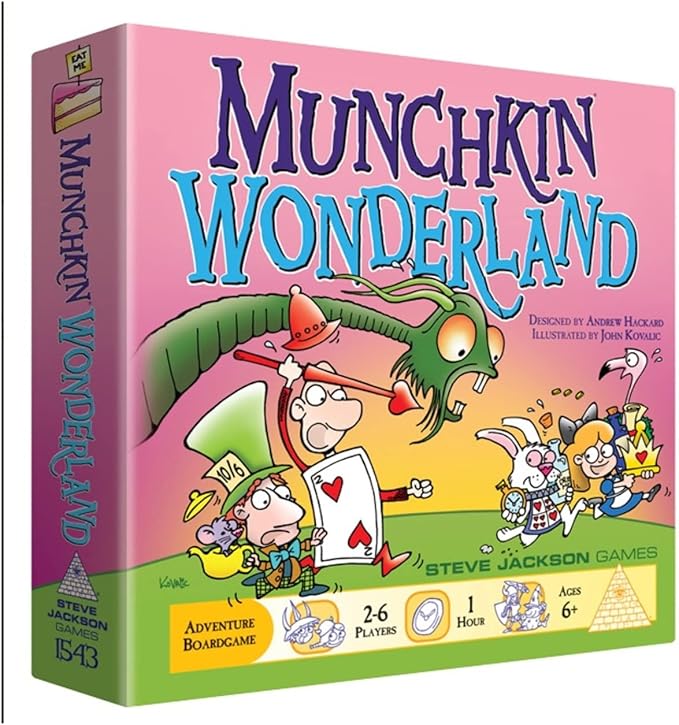 Munchkin Wonderland Board Game | Family Board and Card Game | for Adults and Kids | Fantasy Adventure | Ages 6+ | for 2-6 Players | Average Play Time 60 Minutes | from Steve Jackson Games