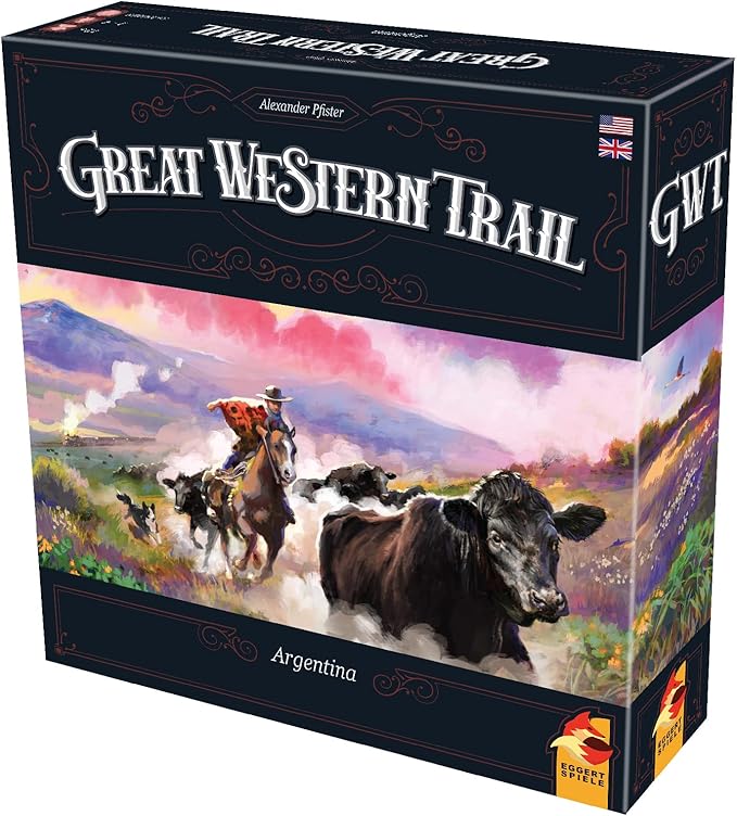Great Western Trail 2nd Edition Argentina Board Game - Cattle Ranching Adventure in The Pampas! Strategy Game for Kids & Adults, Ages 12+, 1-4 Players, 75-150 Min Playtime Made by Eggertspiele