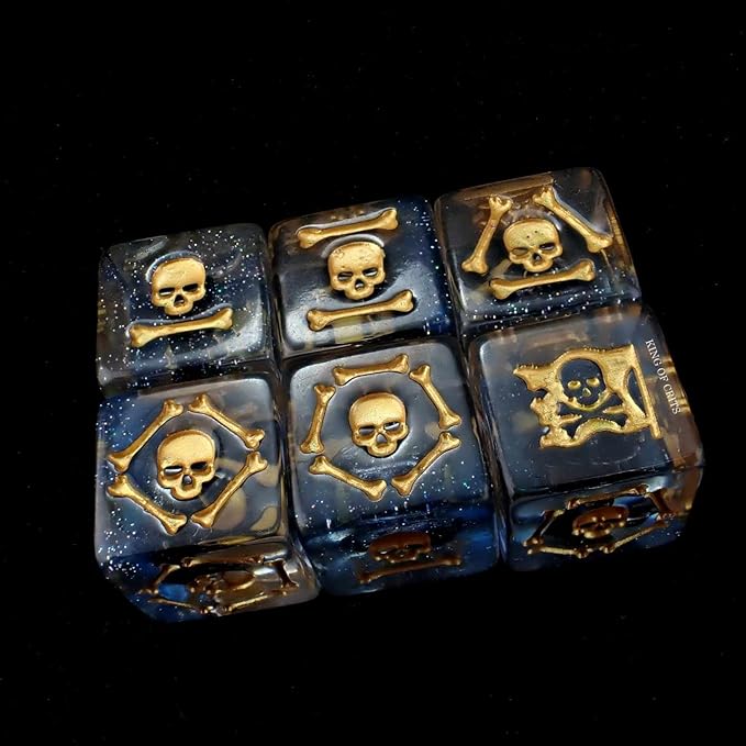 Pirates Plunder 11 Dice Set | Swashbuckler Polyhedral Dice Set | Buccaneer, Blackbeard, and Anne Bonny DND MTG Tabletop Board Game Dice