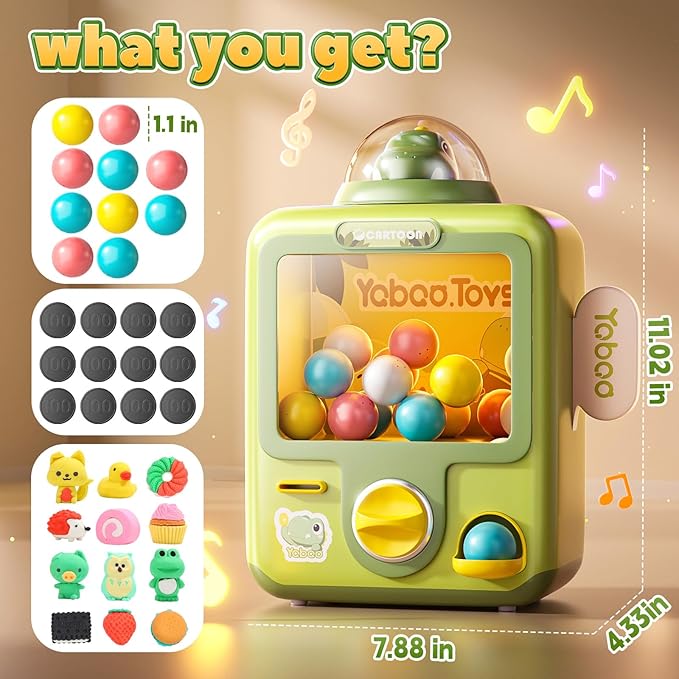 Skirfy Claw Machine for Kids,Dinosaur Mini Vending Machine, Prize Dispenser Toys for Girls and Boys, Electronic Game for Party Birthdays Gift