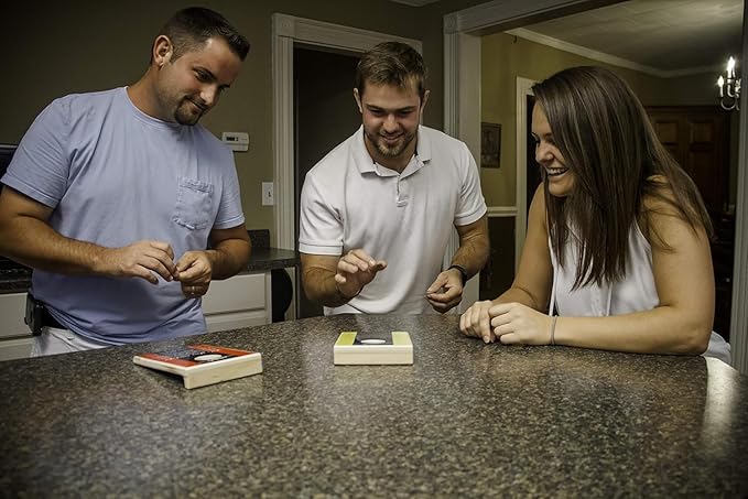 Hasbro Tabletop Game Coin Bouncing Party Game | Desktop Cornhole Game Set Board Game | Indoor Outdoor Fun for Kids and Adults (Touchdown Game Set)