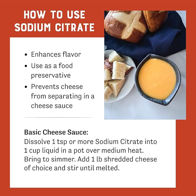 Judee's Gluten Free Bulk Sodium Citrate 45 lb (5lb Pack of 9) - 100% Non-GMO, Keto-Friendly - Gluten-Free & Nut-Free - Food Grade - Great for Molecular Gastronomy Cooking - Emulsifier for Cheese Sauce