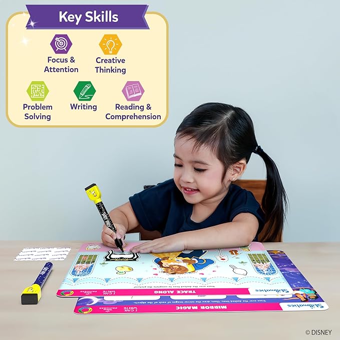 Skillmatics I Can Write Disney Princess - Reusable Preschool Learning Activities, Educational Toy and Game, Back to School Supplies, Gifts for Students, Kids, Toddlers Ages 3, 4, 5, 6