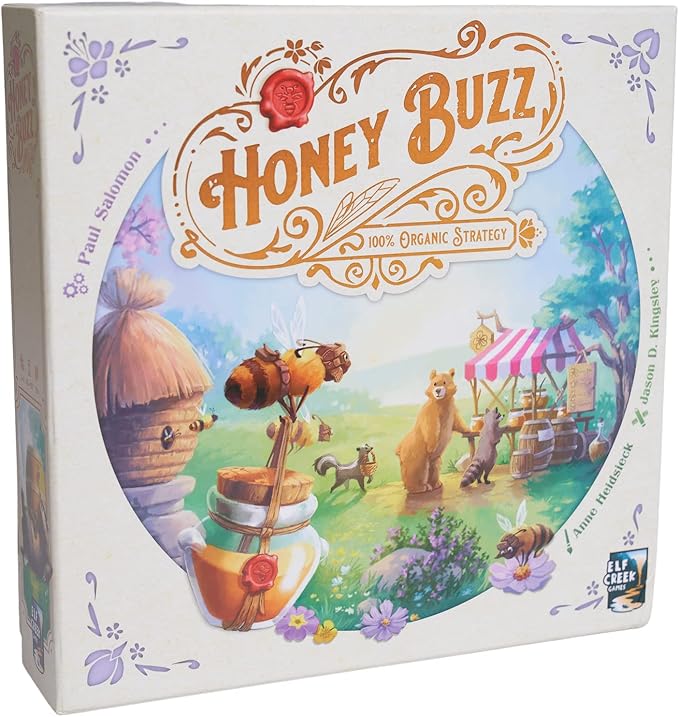 Goliath Honey Buzz Board Game - Tile Placement Strategy Game Wooden Components, 1-4 Players, Ages 10 and Up