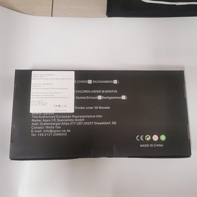 Wooden Inlaid Backgammon Set, Classic Strategy Board Game Case 15.7" Large Size, Backgammon with Checkers Pieces for Adults and for Children