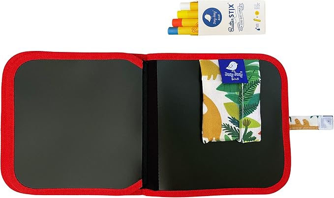 Jaq Jaq Bird Erasable Doodle Pad for Kids,Reusable Mess-Free Coloring and Toddlers Learning Toys-chalkboard and Drawing Books-Includes 4 ButterSitx Chalks-DIN