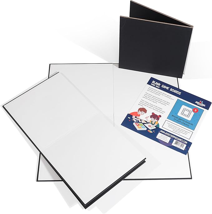 Three Pack of Blank Game Boards (3 Game Boards 17" x 17") Create Your Own Board Game, DIY Board Game (3 Pack 17 Inch Boards)