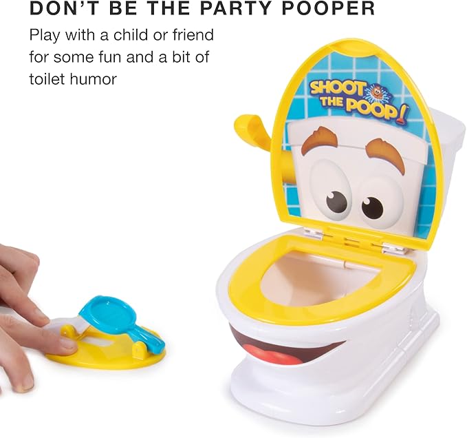 Brybelly The Original Shoot The Poop - Funny Family Game - Fast and Frenzied Flushing Poop Game with Fun Sounds for Kids