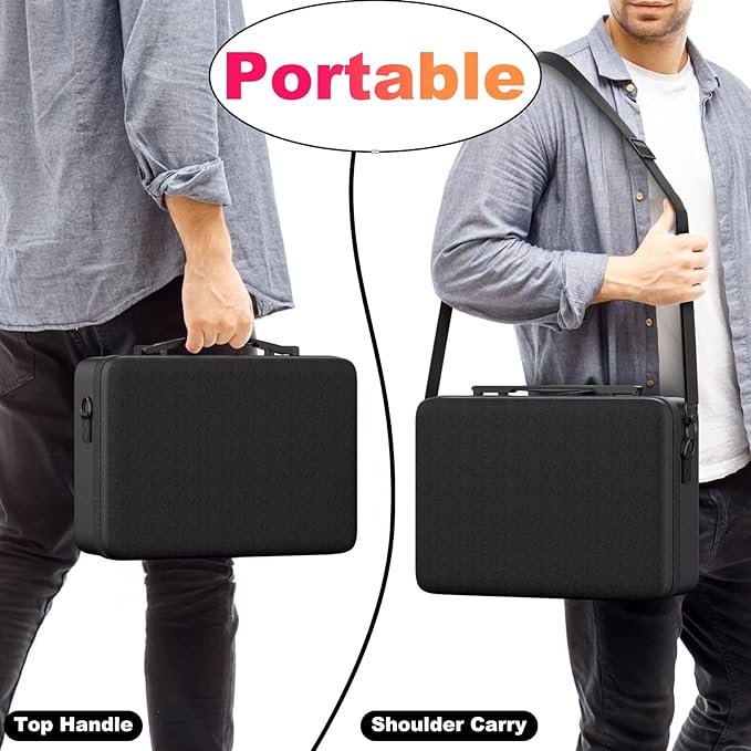 Card Deck Box with Portable Case, 12 Pack Clear Commander Deck Box with 12 Dividers, Holds 1200+ Double Sleeved Cards, Fit for MTG, YuGiOh, TCG