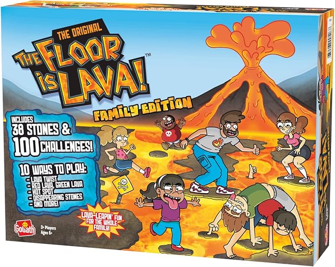 The Original The Floor is Lava! Family Edition - Interactive Game for Kids and Adults - Promotes Physical Activity - Indoor and Outdoor Safe