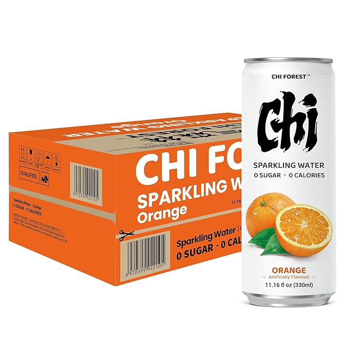 CHI FOREST Orange sparkling water, 0 Sugar 0 Carolies, 11.15 oz* 24