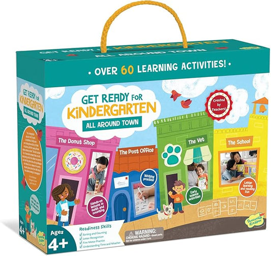 Peaceable Kingdom Get Ready for Kindergarten Learning Around Town – Kindergarten Readiness Activity Set for Kids Ages 4 & Up