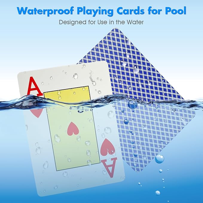 Octagonal Inflatable Game Table with Waterproof Playing Cards, Inflatable Pool Bar Games for Adults, Floating Portable Bar Table Tray for Hot Tub or Pool Beach Party