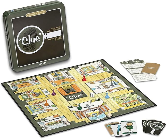 WS Game Company Clue Nostalgia Edition Board Game in Collectible Tin