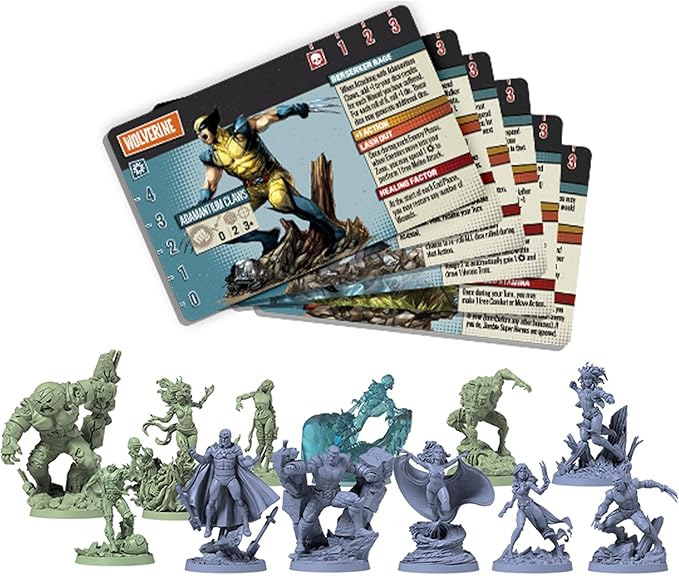 Marvel Zombies - A Zombicide Game: X-Men Resistance - Unleash The X-Men Superheroes to Halt The Zombie Apocalypse! Cooperative Strategy Game, Ages 14+, 1-6 Players, 60 Minute Playtime, Made by CMON