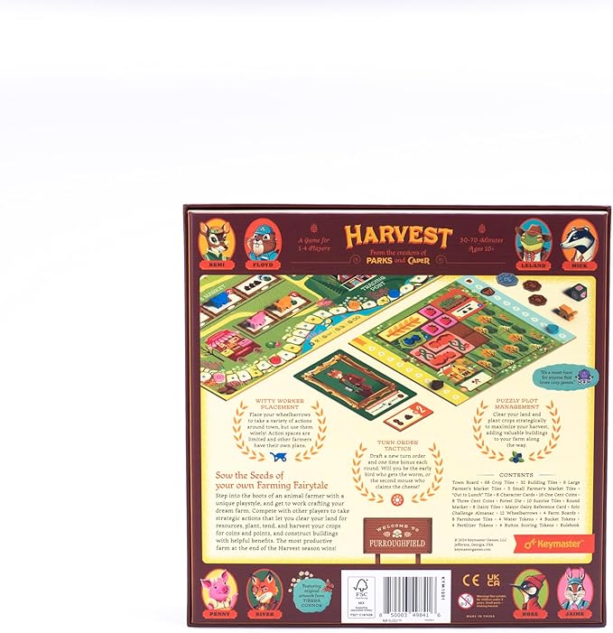 Harvest | Strategy Board Game for Adults, Families, and Couples | Cozy Whimsical Farming Experience | Easy-to-Learn Art | Quick 60-Minute Play for Game Night or Solo Challenge