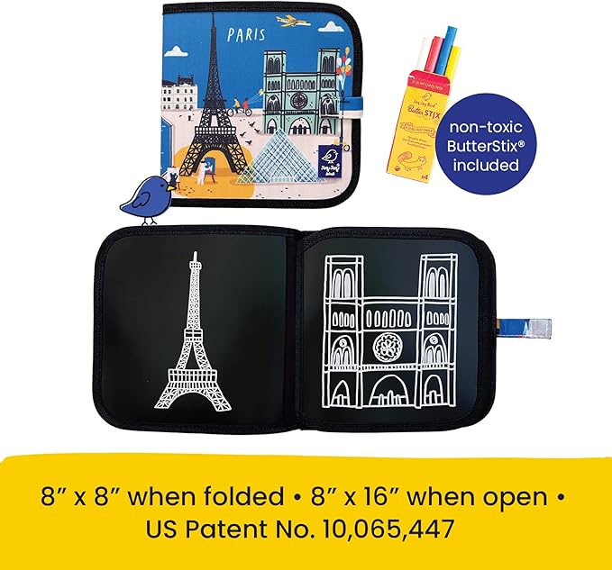 Jaq Jaq Bird Cities of Wonder Erasable Book - Paris