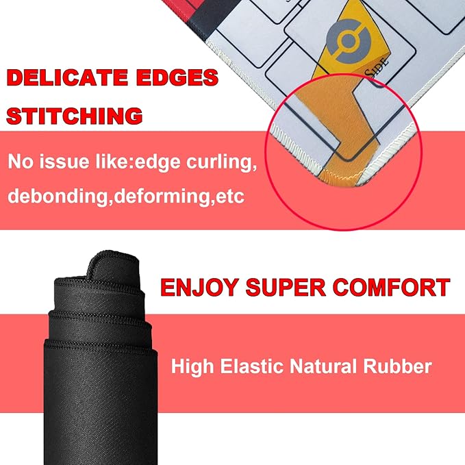 playmat Duel Mat Gaming Competition Pad Mat Card Binder Deck 23.6x13.7in