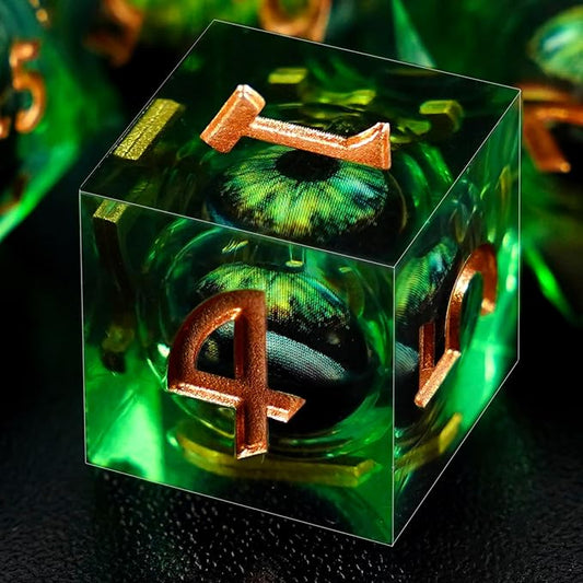 DND Dice Set, Dungeons and Dragons DND Eyeball Dice for Role Playing Table Games
