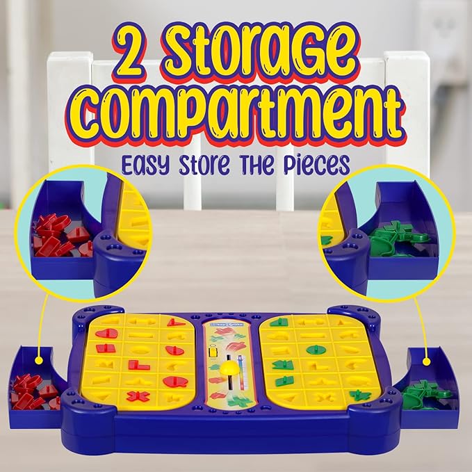 Shape Pop Up Board Game | 1 and 2 Player Game for Kids Ages 4-6-8+ | Educational Classic Board Game Shape Matching Puzzle Toys for Boys & Girls