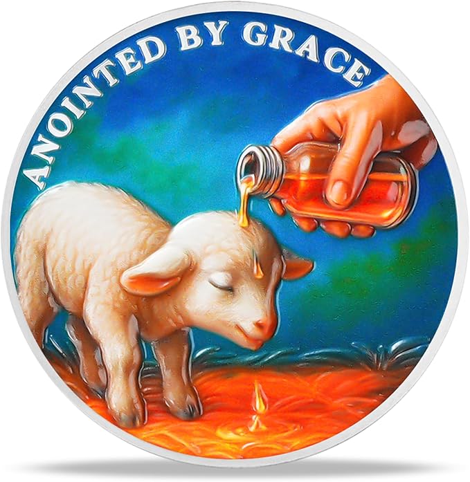Anointed Lamb Religious Coin – Inspirational Bible Verse Medallion for Faith-Based Gifts, Spiritual Encouragement for Men & Women