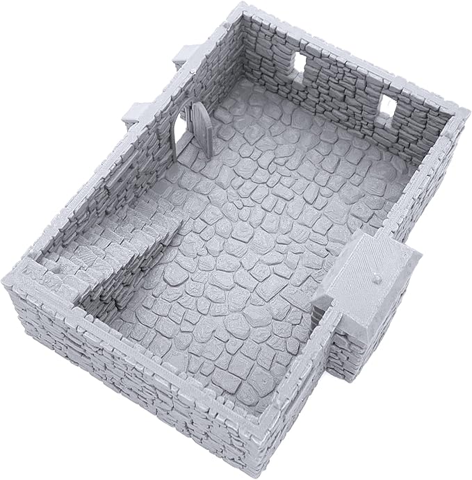 EnderToys Norman Stone Manor by Printable Scenery, 3D Printed Tabletop RPG Scenery and Wargame Terrain 28mm Miniatures
